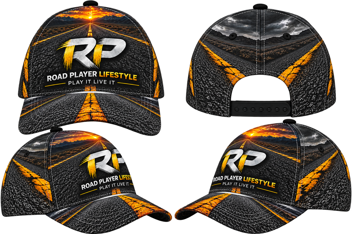 Road Player Billiards All-over Print Baseball Cap
