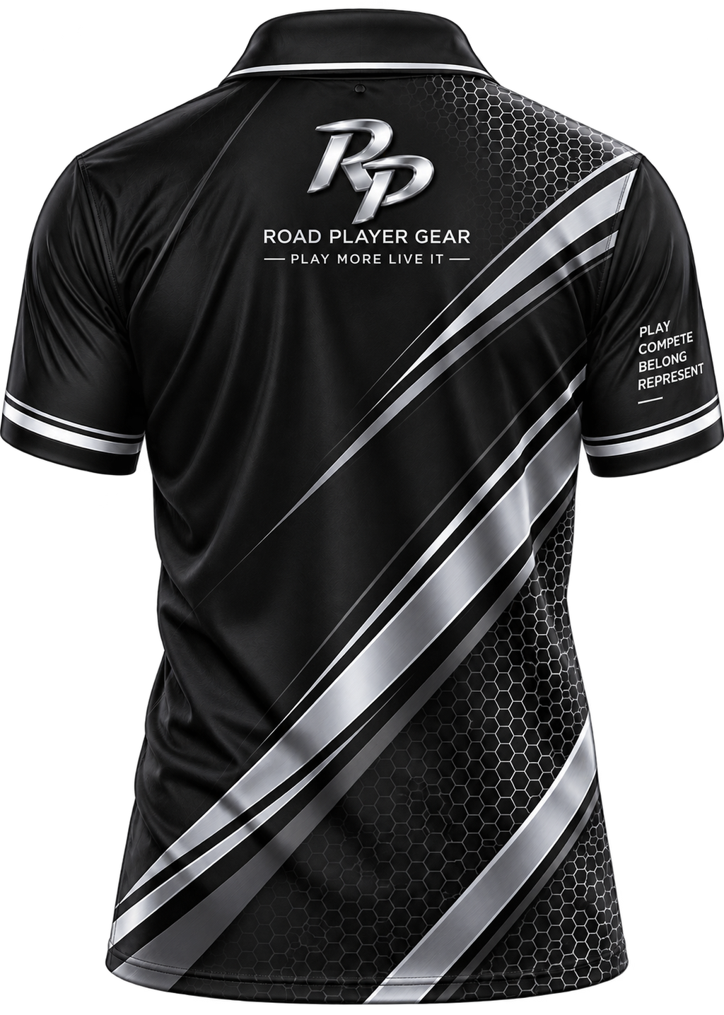 Road Player Lightweight Biliards Zip Polo Shirt