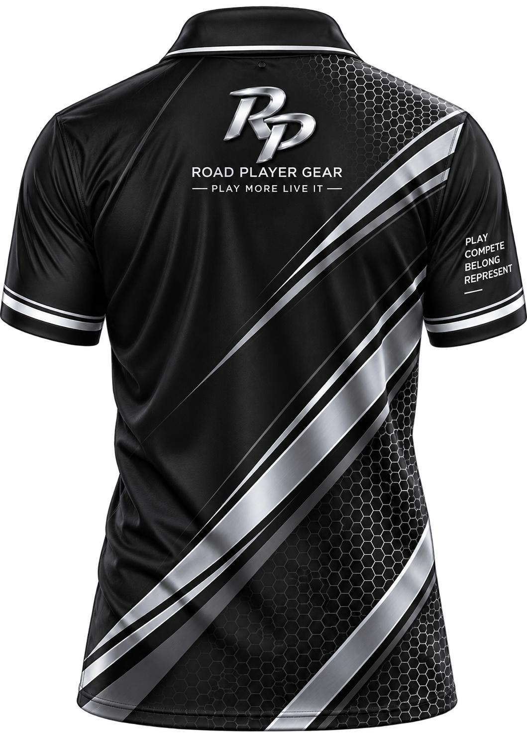 Road Player Lightweight Biliards Zip Polo Shirt